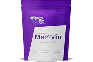 Longevity Box Met4Min – 120 Capsules | 60,000 mg Blood Sugar Support with Berberine, Chromium, NAC & Myo-Inositol – Glucose & Insulin Formula