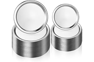 TOPPERFUN 48 coperchi per barattoli, ciascuno per 7 cm e 8,6 cm, coperchi sottovuoto in ferro per bocca larga e bocca regolare, sigillatore sottovuoto sostituibile