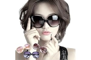 Jasper Finn LARGE OVERSIZED LADIES WOMEN SUNGLASSES DESIGNER BIG FRAME RETRO VINTAGE FASHION (Black)