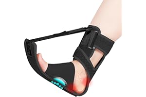 ZEPHYRHOME Versione aggiornata tutore fascite plantare regolabile notte cavigliera ortopedica traspirante con supporto tallone per tendine d’Achille distorsione piede cadente unisex donna uomo taglia unica nero