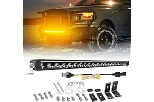 BraveWAY Barre Rampe LED DRL 42" 200W 25000LM Projecteur Longue Portée Homologation ECE 12/24V Phare LED Barre Lumineuse pour Les Véhicules de Tracteurs Agricoles, 4x4 quads, Poids Lourd, Caravanes