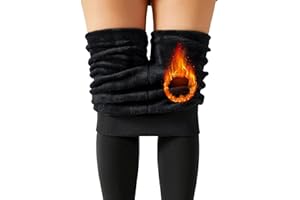 Ducomi Damskie legginsy EVA na zimę, z wysoką talią, z podszewką, ciepłe wewnątrz, polarowe na zimę, elastyczne, modelujące