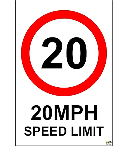 30mph Speed Limit Speed Camera Road Safety Sign - 1mm Plastic Sign (400mm X 300mm - View #7