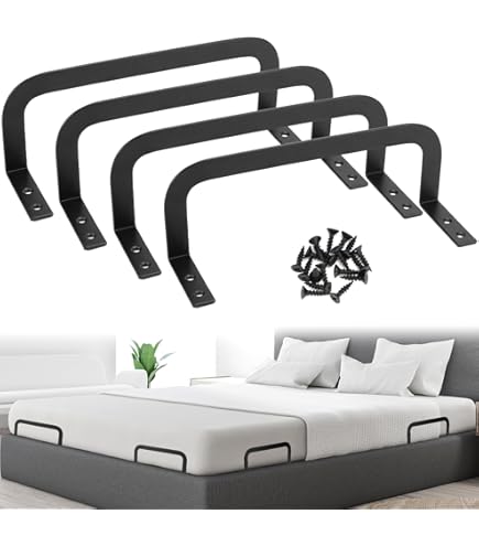 Lot De 2/4 Supports De Matelas, Arrêts De Matelas Antidérapants, Pour Empêcher La Barre D'appui De Matelas, Facile à Installer Pour Cadre De Lit (4, Noir