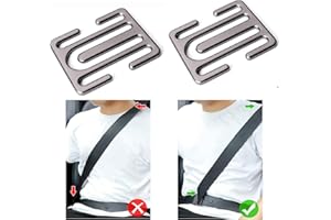 ZOUWEL 2PCS Regolatore Della Cintura Di Sicurezza Dell'Auto,blocca cintura sicurezza auto,Clip Di Regolazione Della cinture di sicurezza,Clip Della Cintura Di Sicurezza Dell'Auto,accessori auto (argento)