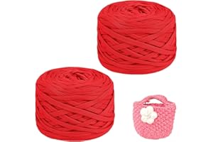 SDNAM Trapillo para Crochet 285gx1/2/4 Hilo Para Tejer a Crochet Hilo Macrame, Cinta Hilo Trapillo Cuerda Macrame para Tejer Cestas de Ganchillo, Bolsos, Colgante de Pared, Mantas (Color : 26@, Size : 200
