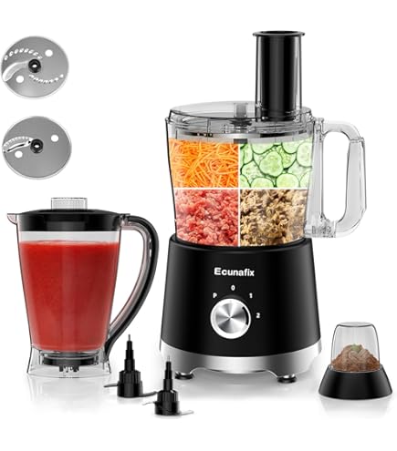 Herzberg HG5065-GRAY Robot Petrin Multifunzione Blender In Vetro 1.7L