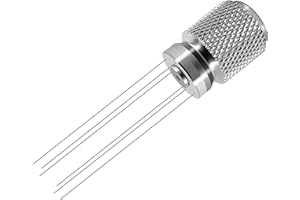 NEOUZA Accesorios para herramientas de distribución de café WDT, mango de aluminio, 0,4 mm, 6 agujas de acero inoxidable, agitador de polvo espresso