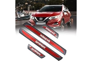 EVER TA 4 pcs Car Door Sill Protector Strips for NIS-san Qashqai J10 J11 2016-2022, Stainless Steel Auto Threshold Kick Plates Pedal Car Body Styling Decoration Accessory