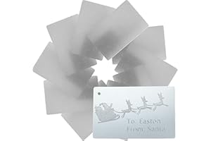 Zoom Precision Metal Engraving Blanks for Etching w/Silhouette Cameo 4 Pro Plus, Brother Scan and Cut, Maker, Explore Air 2 or Laser Engraving Blanks - 10 Pack
