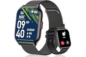 ZOSKVEE Smart Watch for Men Women Answer/Make Calls, 2.01" Fitness Watch with Blood Pressure Monitor Fitness Tracker 110+Sports Modes Step Counter IP68 Waterproof Smartwatch for Android iOS