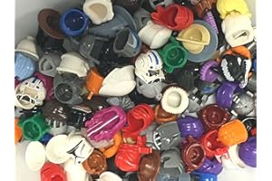 YOOZENA Lego Minifigure Grab Bag of 25 Hair Helmet & Head Pieces