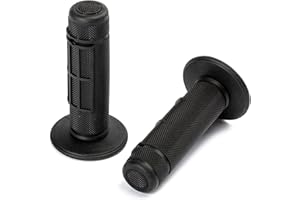 A-PRO SRL Embouts Guidon Poignée MotoCross Moto Caoutchouc Scooter Universel A-Pro Noir