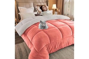 HLTQL Quilt Winter Lamb Velvet King,Thicken Winter Warm Lamb Velvet Comforter,Winter Duvet, Super Soft Warm Lamb Wool Quilt,Suitable for Autumn Winter(03,150 * 200cm/2kg)