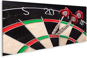 islandburner Bild auf Leinwand Darts Pfeile Bull'S Eye Darting Hobbyraum Hobbykeller Bilder Wandbilder Poster