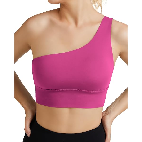 One-Shoulder Sport-BH Für Damen – Mit Ausgeschnittenem Träger, Hoher Halt, Atmungsaktiv