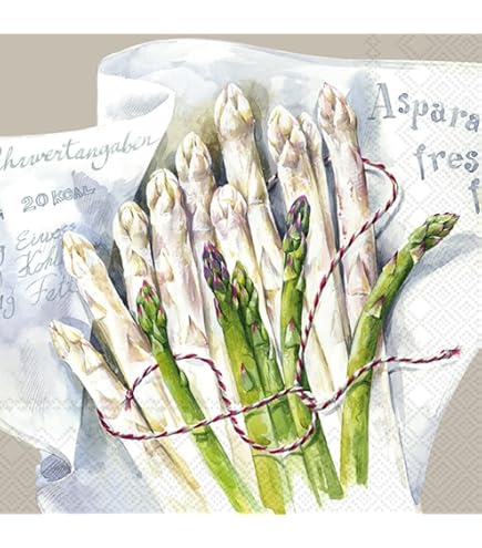 IHR Ideal Home Papierservietten Mit Vergissmeinnicht & Primel-Muster – 20 Stück, 33x33 Cm, Umweltfreundlich