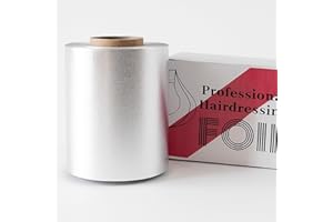 SIEISIEIX 12CM*50M Embossed Hair Foils for Highlighting, Hairdressing Foil, Aluminium Foil for Hair Colouring - Professional Roll with Practical Cutting Edge - for Colouring, Highlighting, Perming,Salon or Home