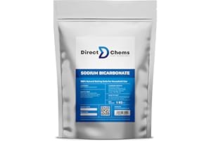 DIRECTCHEMS Sodium Bicarbonate Pure Baking Soda 1KG | Only Natural Product on Market | Resealable Pouch | Cleaning, Gardening | Soil Association Approved | No Aluminium
