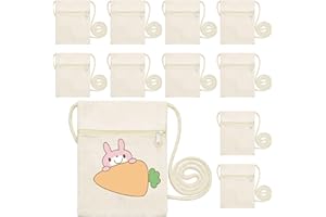 SLAKOZYT 10 Stück Stoffbeutel zum Bemalen für Kinder,Blanko Baumwolltasche zum Bemalen,Kleine Stofftaschen zum Bemalen mit Reißverschluss,Taschen Zum Bemalen für Party Kindergarten Schule Bastelkurse, DIY