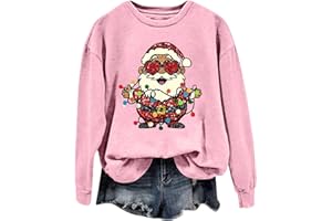 nuoke Weihnachtspullover Damen,Ugly Christmas Sweater,Weihnachtspulli Pullover Weihnachtshoodie Rundhals Langarm Sweatshirt Weihnachten Shirts Damen Weihnachts Pullover Weihnachtsoutfit Damen
