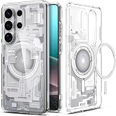 Spigen Galaxy S26 Ultra ile Uyumlu Magnet Kılıf Ultra Hybrid Mag Fit Sararmaya Dayanıklı Beyaz Şeffaf Kapak - ACS10962 (Spige