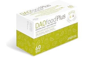DR HEALTHCARE DAOfood Plus - for The Dietary Management of DAO Deficiency - 60 EFICAPS Capsules with Gastro-Resistant Tablets - DAO Enzyme, Quercetin and Vitamin C