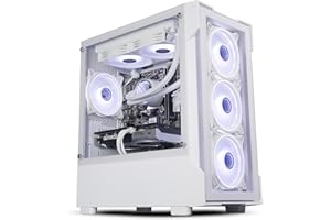 ionz Gaming PC - Desktop Computer, Intel i5-12400F, Nvidia RTX 5060, 16GB RAM, 1TB NVMe SSD, Windows 11, 600W 80+ PSU, LED Display, USB WiFi, Tornado, White