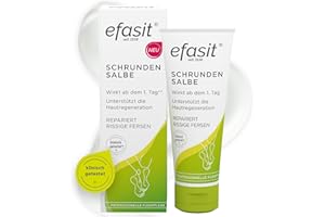 ‎EFASIT efasit Schrundensalbe - Fußcreme für rissige Fersen und Schrunden, Schrundensalbe Füße wirkt ab dem 1. Tag, reichhaltig aber nicht fettend, 60 ml