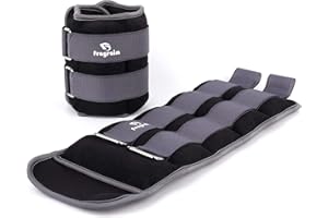 FRAGRAIM Pesi Caviglia per Donne, Uomini e Bambini - 1/2/3/4/5/6/10KG 1 Paio di Pesi per Polso/Gamba/Braccio per Allenamento alla Forza con Cinghia Regolabile per Jogging, Ginnastica, Aerobica, Fisioterapia
