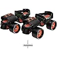 Amazon Brand - Symactive Adjustable Roller Blade Skates Suitable for Age Group (6-14 Years, Unisex, Speed_Wheel, Orange)