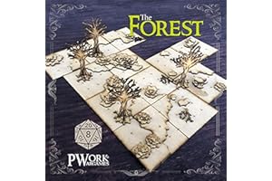 Pwork Wargames The Forest (El Bosque) - 3D Tactical maps RPG Fantasy Dungeon Tiles - Mapas tácticas 3D modulares de MDF 3 mm