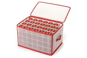 com-four® Aufbewahrungsbox für 112 Weihnachtskugeln - Christbaumschmuck-Sortierbox - Christbaumkugeln- und Weihnachtsdeko-Organizer - Aufbewahrung für Weihnachtsschmuck