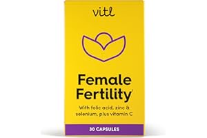 Vitl Female Fertility Supplement - 30 Vegan Capsules - Includes Folic Acid, Vitamin B12 & Zinc - Formulated with 17 Essential Nutrients & Vitamins - Conception Support for Women - 1 Month Supply
