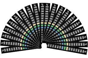 Fiyuer termómetro Acuario Digital, 20 Pcs Etiqueta de Temperatura Tanque Pescados Escala Digital Adhesivo para producción Cerveza Vino Acuario