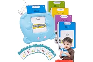 YAVOCOS Sprechende Lernkarten Deutsch Montessori Lernspiele ab 2 3 4 5 6 Jahre - Vokabelfreund Interaktive Lernspielzeug Geschenk für Vorschulkinder Autismus Kleinkinder, 255 Blätter 510 Wörter