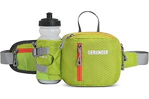 GERIINEER Riñoneras de Marcha Running de Acampada y Marcha Bolsos de Gimnasio Bolsos Bandolera para Hombre Mujer, Riñoneras Hombre y Mujer Impermeable con Correa Ajustable