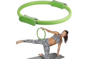 Anloximt círculo Pilates,Equipo Ejercicio portátil para el Interior del Muslo - Equipo Yoga con Almohadillas Doble Cara para Aumentar la Fuerza Muscular Abdominal