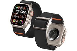 Spigen Lite Fit Ultra Bracelet Compatible avec Apple Watch Ultra 2 / Ultra 49mm, Série 9/8/7 45mm, Série SE2/6/SE/5/4 44mm et Série 3/2/1 42mm - Noir