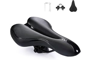 ENJOHOS Selle de Vélo VTT Ergonomique, Respirant Creux Selle VTT Confort Homme Femme Étanche PU, Selles de Velo Ultra Confortable pour Vélo de Montagne/Route/Loisir/Pliant/Gravel