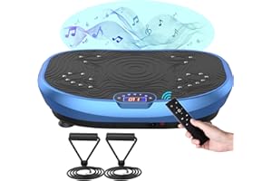 AXV Vibration Plate Exercise Machine Whole Body Workout Music Vibrate Fitness Platform Lymphatic Drainage Machine for Weight Loss Shaping Toning Wellness Home Gyms Workout