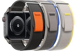 SONGSIER Correa Trail Loop Compatible con Apple Watch Strap Ultra 49mm 45mm 44mm 42mm 41mm 40mm 38mm, Correas Ajustables Deportivas de Nylon para iwatch Ultra 2 Series Se 9 8 7 6 5 4 2 3 1