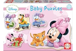 Educa, Baby Minnie Mouse 5 Puzzles Progresivos de 3 a 5 Piezas, Multicolor (15612)