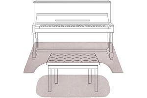 PPGE Home Tapis Insonorisé pour Piano, Tapis Insonorisation Sol, Moquette Acoustique, Tapis Antidérapant pour Tabouret, Tapis Insonorisation/Isolation Acoustique Piano, Coussinets acoustiques(Beige)