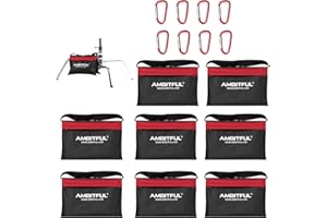 AMBITFUL 8 x Heavy Duty Sand Bag Photography Studio Video Stage Film Sandbag Saddlebag for Light Stands Boom Arms Tripods Pack of 8