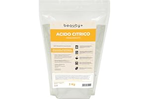 BEAUTY + BY AMZ BETTER Beauty Plus, Acido Citrico Naturale in Polvere, Prodotto Biologico, Ideato per uso Domestico, Ammorbidente Ecosostenibile, Made In Italy, 3 Kg