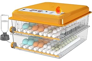 Chalixion Incubadora Huevos Gallina para 120 Huevos, Incubadora con Volteo Automático y Monitor de Humedad, Control de Temperatura, 5 Modos de Incubación Automáticos y Registro de Días de Incubación