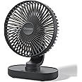 OCOOPA RotateAir Large 6.5'' Auto Oscillating Rechargeable Fan 4000mAh, 4 Speeds Wind, Quiet Tech, USB Desk Table Fan for Home,Bed, Office,Travel,Camping
