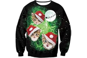 PENGNIAO Ugly Weihnachtspullover Herren Lustige Xmas Pullover Weihnachten 3d Damen Hässliche Weihnachtspulli Sweatshirt Weihnachts Santa Pullis Christmas Sweater Weihnachtspullis Pärchen Winterpullover