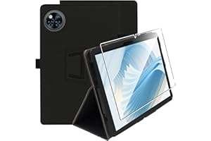 zZjoOoj Hülle Compatible with Doogee U11/ U11 Pro 2025 11 Zoll Tablet Schutzhülle, Tablet Protection Bundle with 1 Stück 9H Härte Anti-Kratzen Folie, Vertical Stand Function,Schwarz